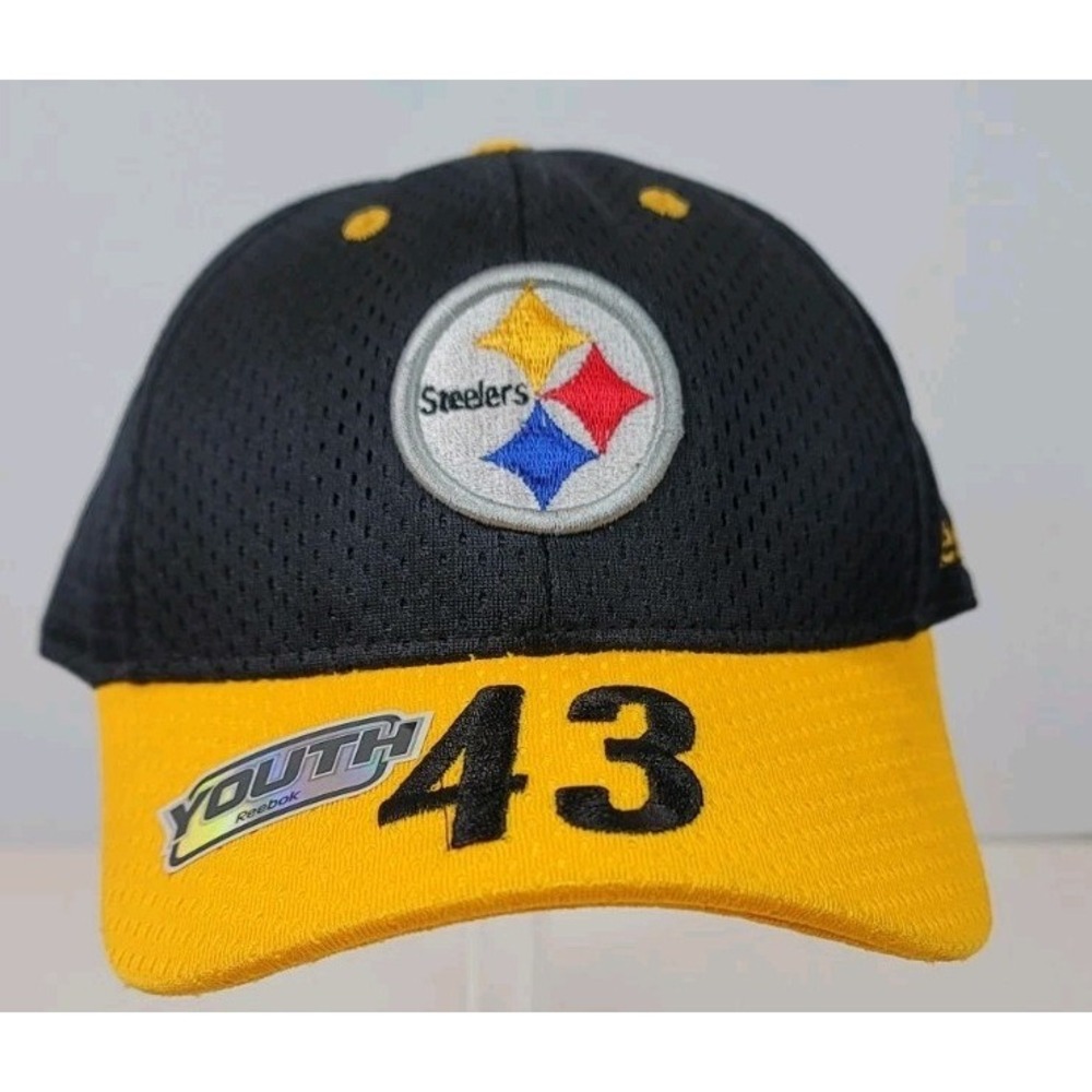 Vintage Reebok NFL Youth OSFM Pittsburgh Steelers Troy Polamalu Adjustable HAT
